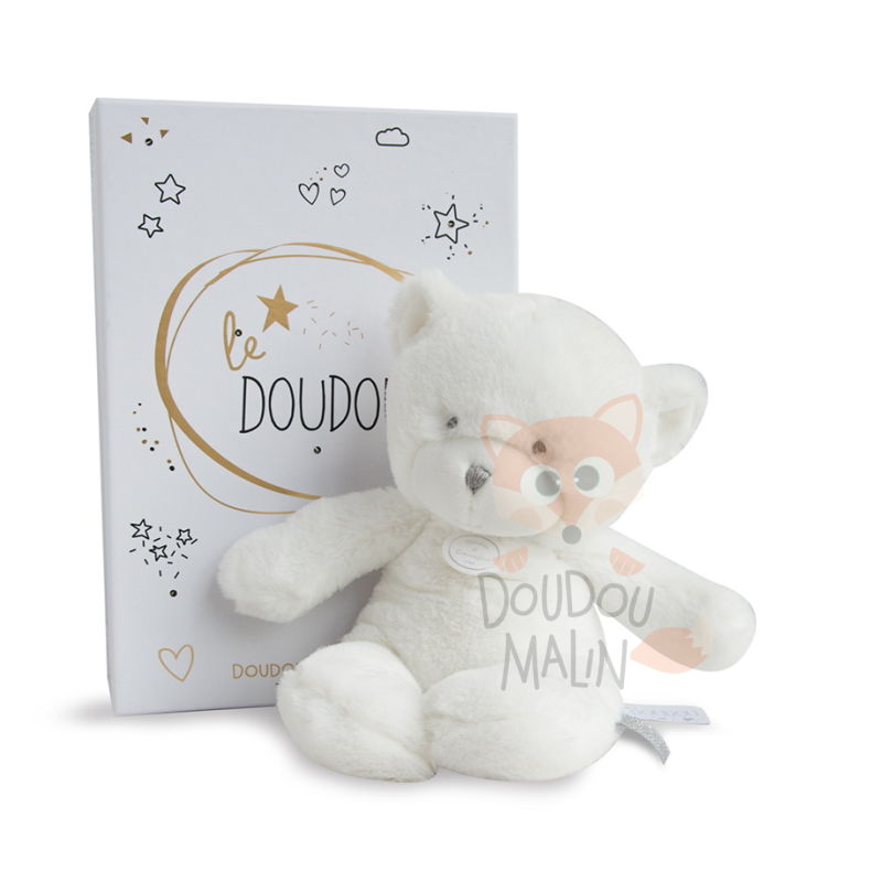  peluche ours blanc 26 cm 